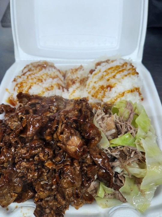 Lucky Beef & Kalua Pork Mixed Plate