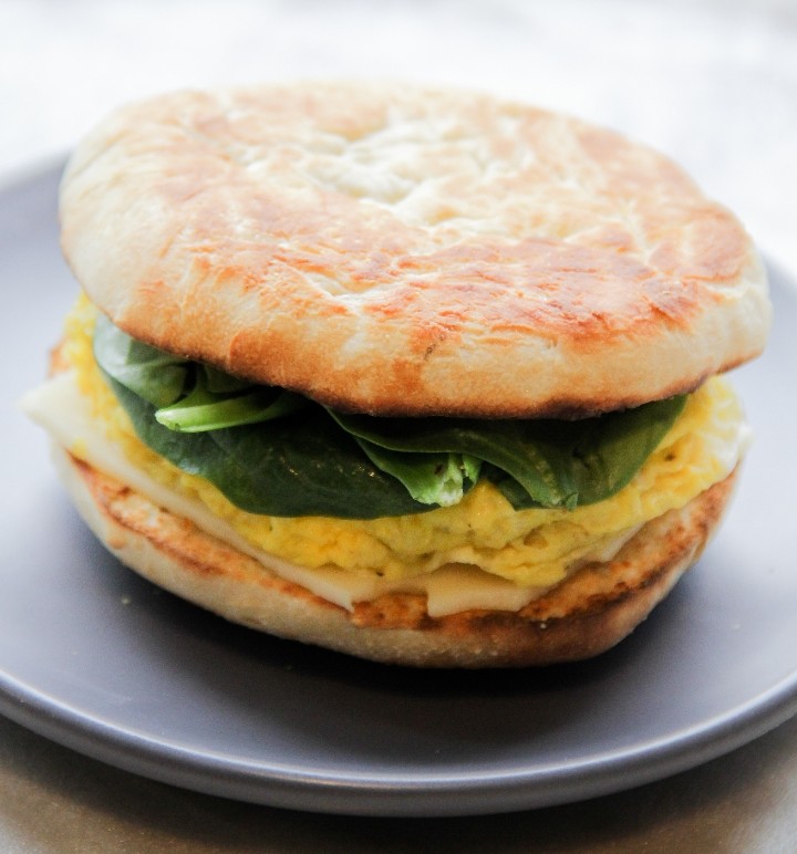 Egg, Cheese & Spinach Breakfast Sandwich