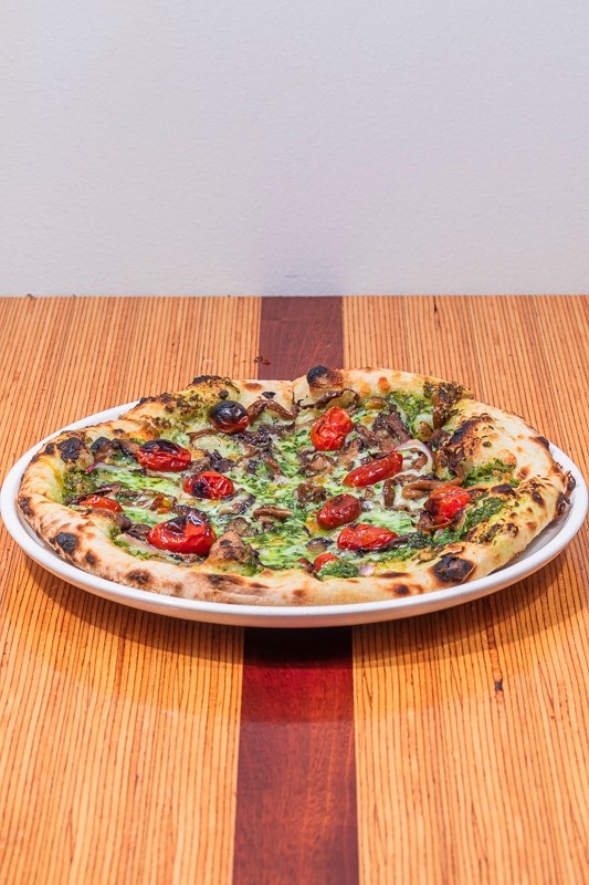 Pesto Mushroom Pizza