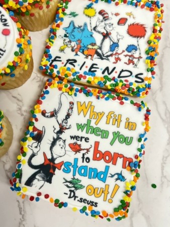 Read Across America Day Decorated Cookie