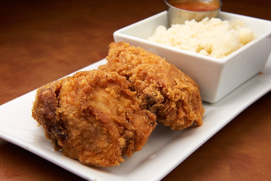 two pieces southern fried chicken