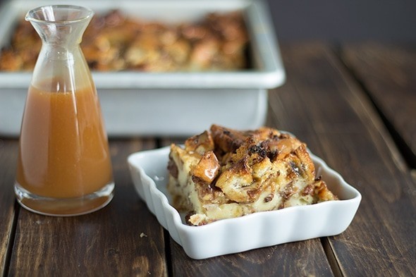 Bread pudding with Carmel sauce