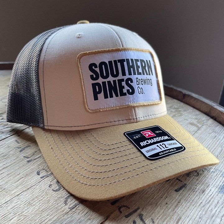 Southern Pines Patch Truckers R112- Mink Beige/Charcoal/Amber Gold