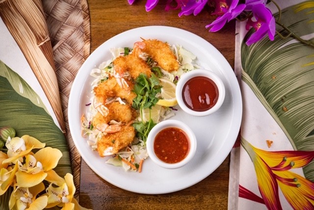 Coconut Battered Prawns