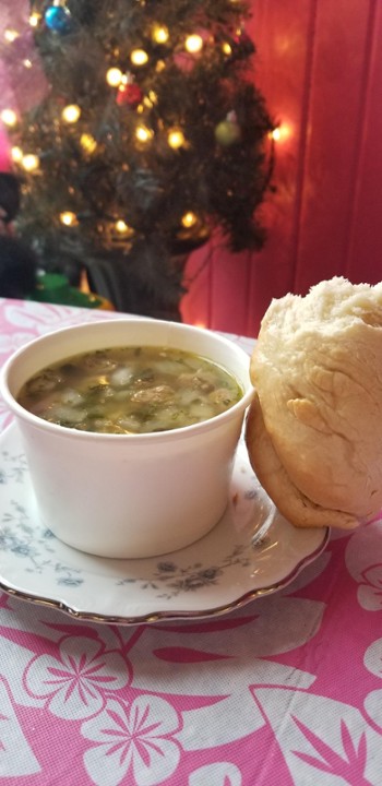 ITALIAN WEDDING SOUP WITH FRESH BAKED BREAD