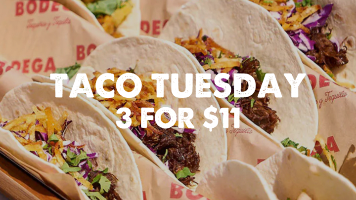 Taco Tuesday 3 for $11