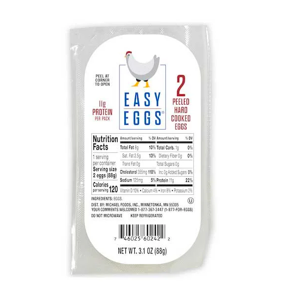 +Easy Eggs - Two Peeled Hard Cooked Eggs - 3.1 oz