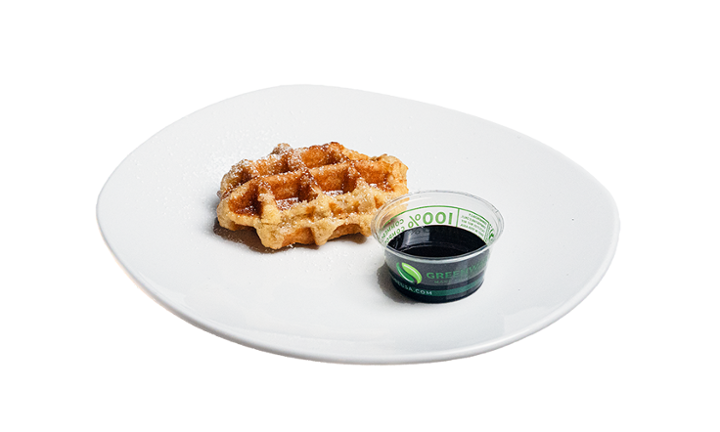 Waffle with Chocolate Dipping Sauce