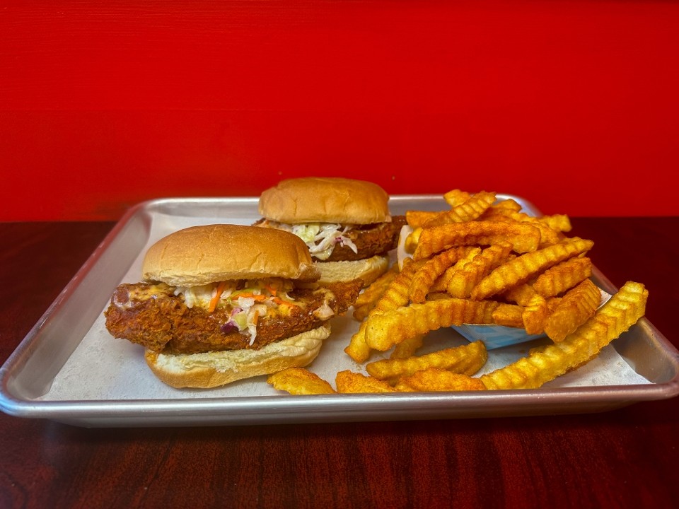 Al's Hot Chicken Koreatown 2 Sliders and Fries