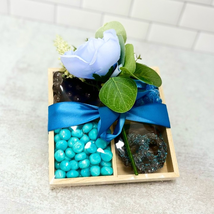 Blue Floral Candy and Chocolate Tray - Small