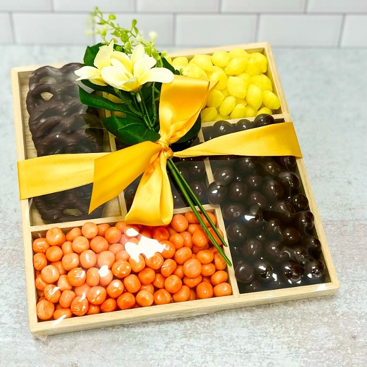 Peach Floral Candy and Chocolate Tray - Large