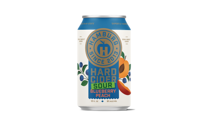 HBC Sour Blueberry Peach Hard Cider 6 Pack - 12 oz Can