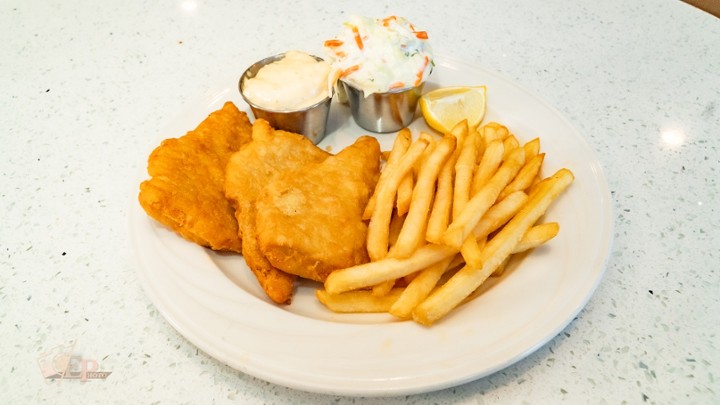 HAND-BATTERED FISH & CHIPS
