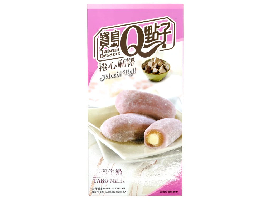 Taiwan Dessert Mochi Roll Taro Milk Pack 5.3 oz