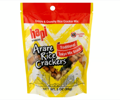 Hapi Snacks Arare Rice Crackers Traditional Tokyo Mix 3 oz