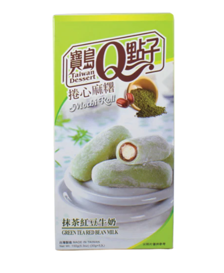 Taiwan Dessert Mochi Roll Green Tea Pack 5.3 oz