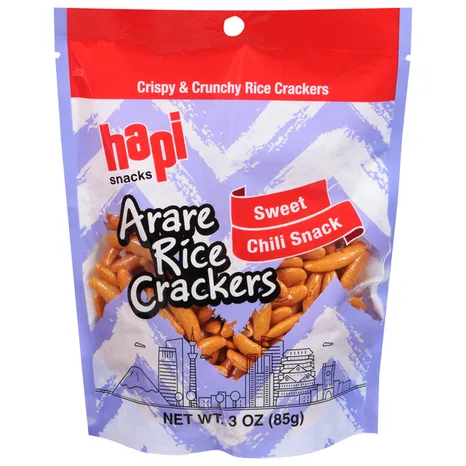 Hapi Snacks Arare Rice Crackers Sweet Chili 3 oz