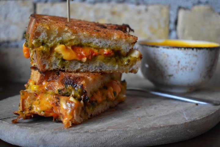 Grill Cheese & Tomato Basil Soup