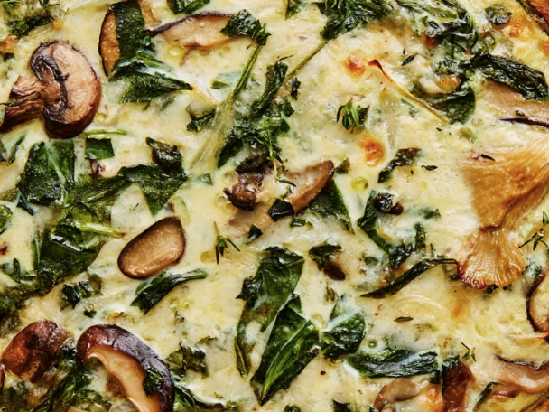 Mushroom, Spinach & Gruyère Quiche