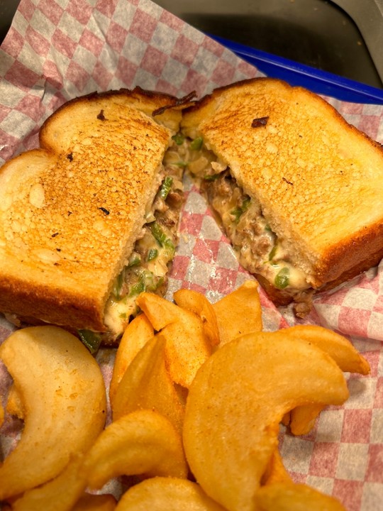 Philly Cheesesteak Grilled Cheese & FF
