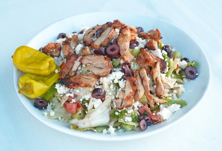 Jumbo Greek Salad w/protein