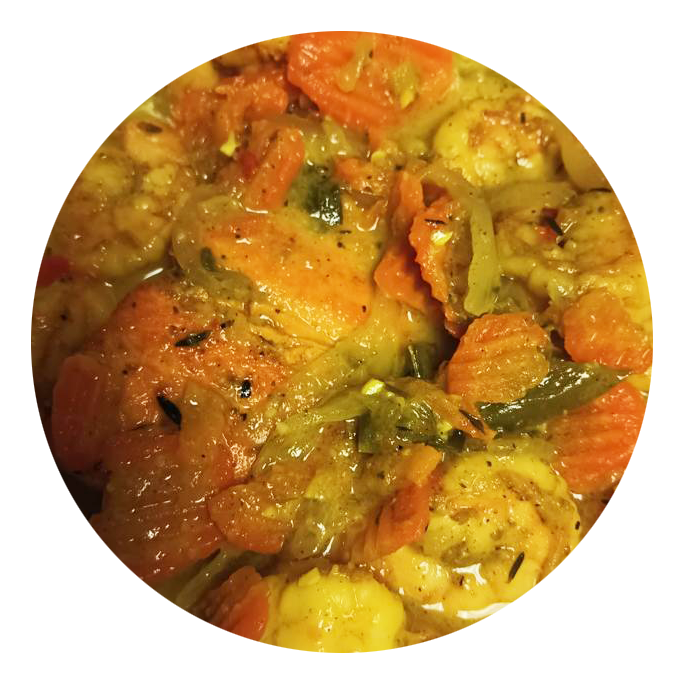 Reg Curry Salmon & Shrimp