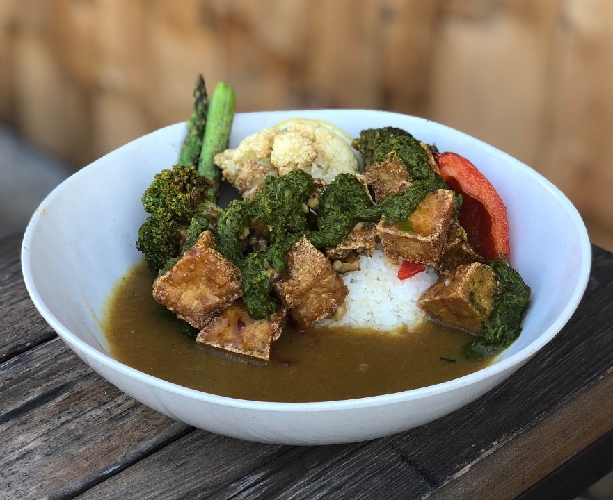 Crispy Tofu Curry Bowl