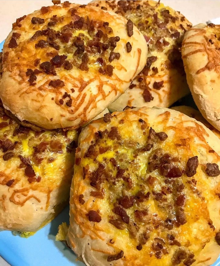 Sausage, Bacon, Egg & Cheese Bialy