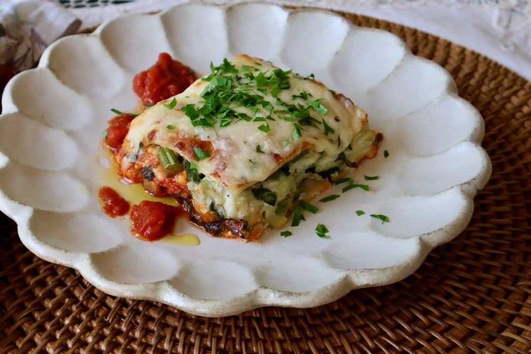 Meal - Asparagus, Leeks & Spinach Lasagna