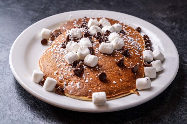 Chocolate Chip Pancakes with Marshmallows