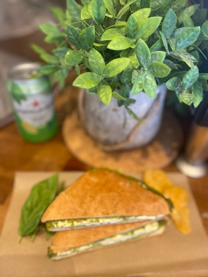 Tomato, Mozzarella, & Pesto Sandwich