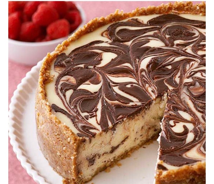 Vanilla Bean Chocolate Swirl Cheesecake
