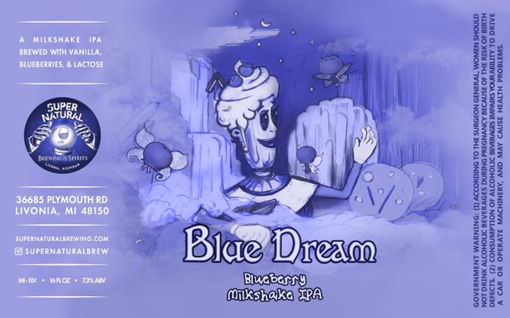 Single Blue Dream Milkshake NEIPA 16oz Can