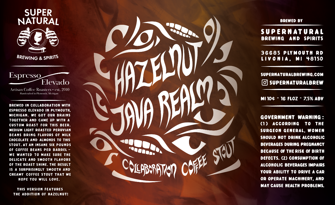 Single Hazelnut Java Realm 16oz Can