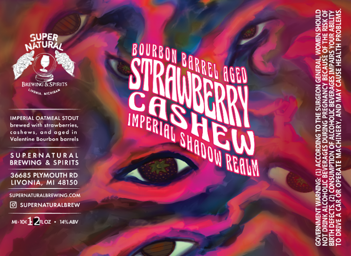 Bourbon Barrel Strawberry Cashew Imperial Shadow Realm 12oz Bottle