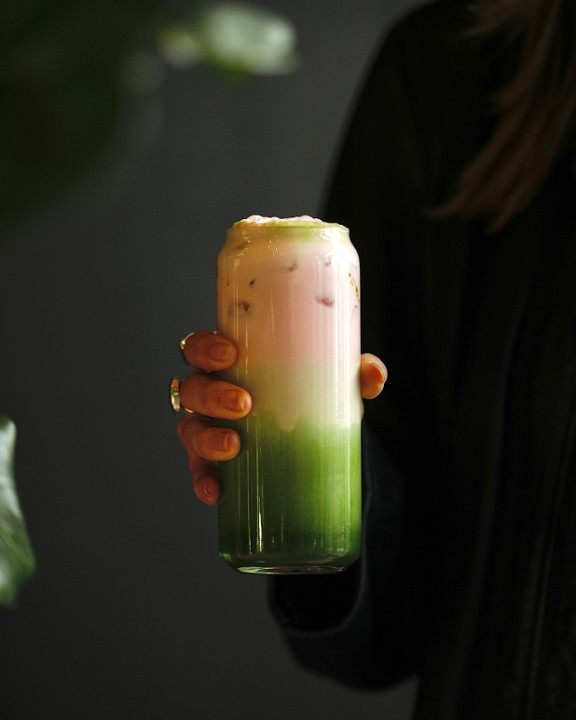 Strawberry Cloud Iced Matcha