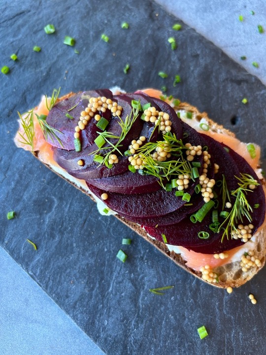 Beet + Salmon Smorrebrod