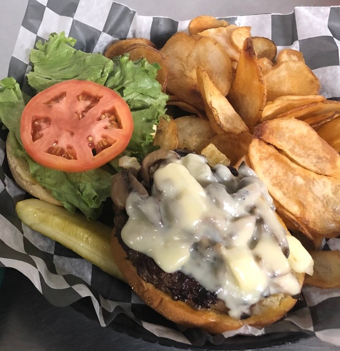 Mushroom Swiss Burger