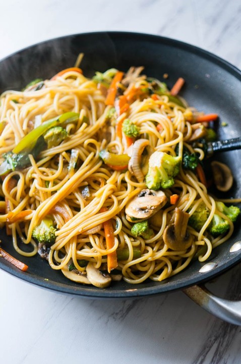 Vegetable Lo Mein & Bean Soup