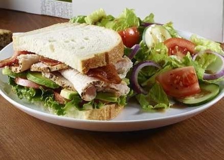 Half Club Sandwich - Garden Salad & Drink