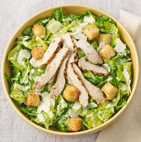 Chicken Caesar Salad With Drink
