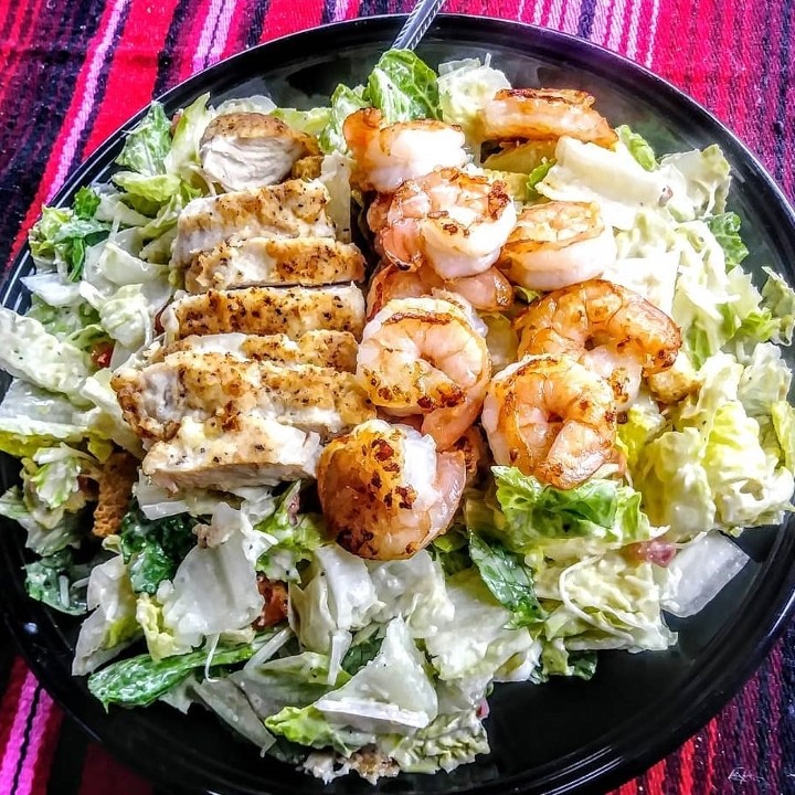 Caesar Salad With Chicken & Shrimp LS
