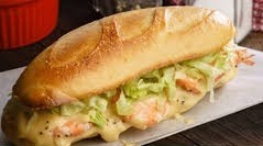 Cheesy Jumbo Shrimp Sandwich