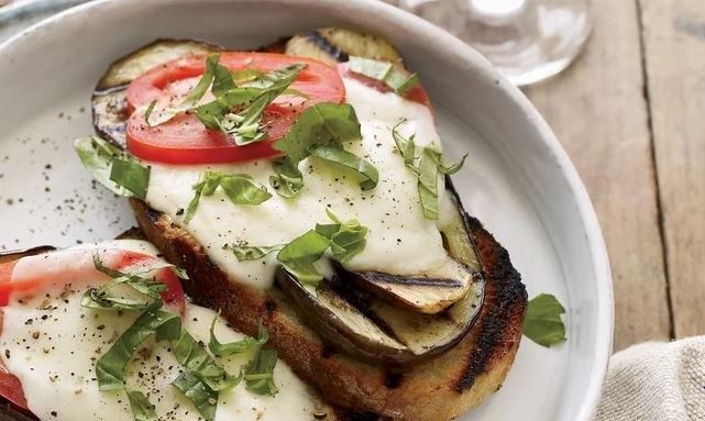 Toasted Ciabatta Eggplant Sandwich