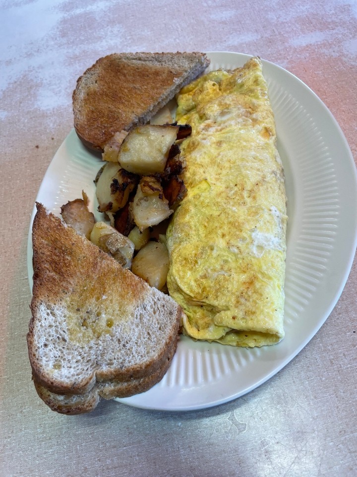canned hash omelette