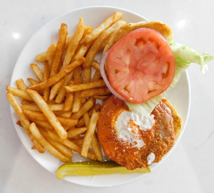 Vegan Crispy Buffalo Sandwich