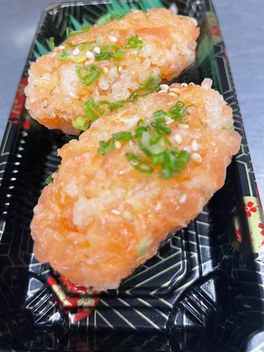 *Spicy Salmon (Mixed Tempura) Nigiri
