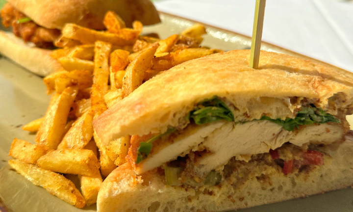 Crispy Chicken and Pickled Hot Chiles Sandwich