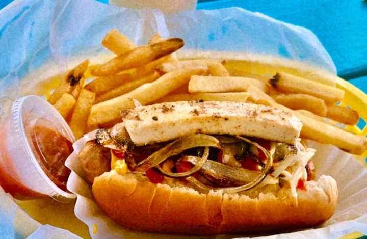 MEXICAN HOT DOG WITH FRIES