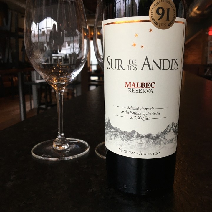 Bottle Sur de los Andes Malbec Reserva
